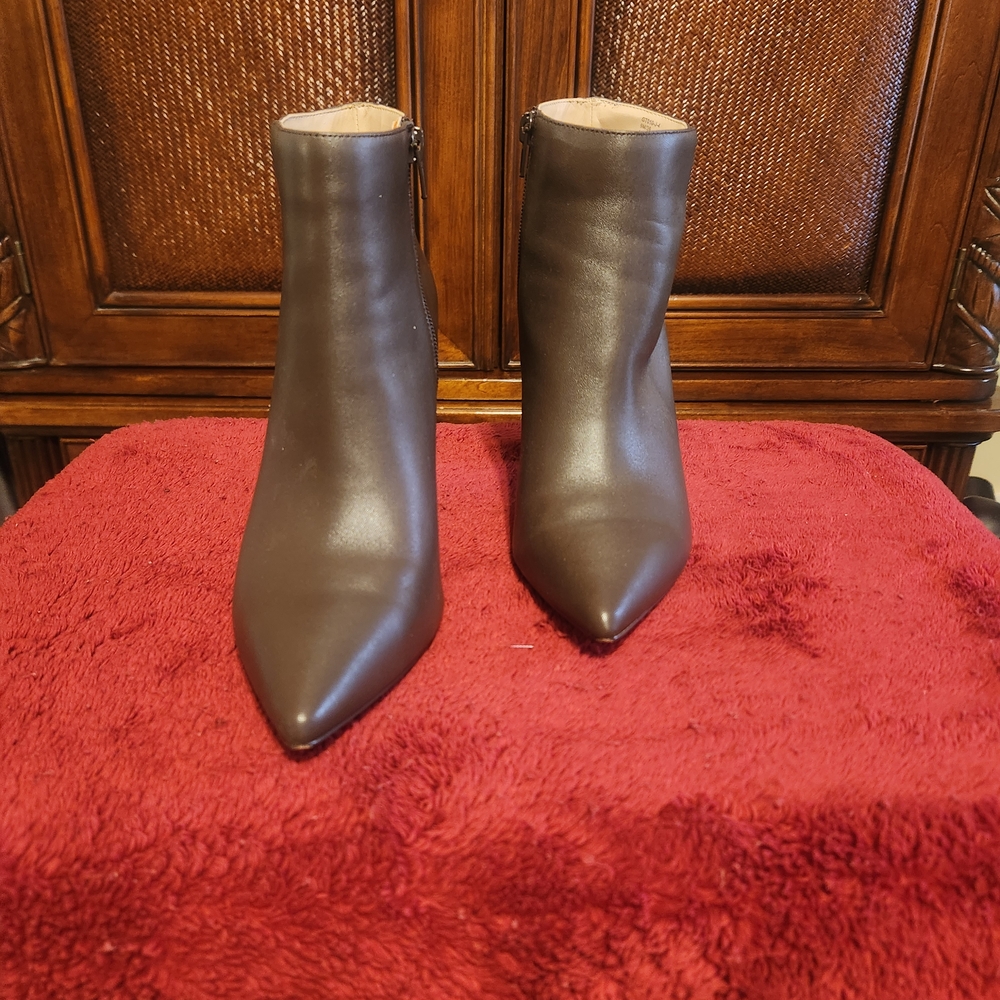 Saks Fifth Avenue Dark Brown Ankle Booties
